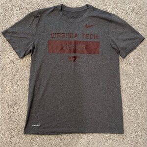 Nike DRI-FIT Gray Virginia Tech Hokies Men's Shirt